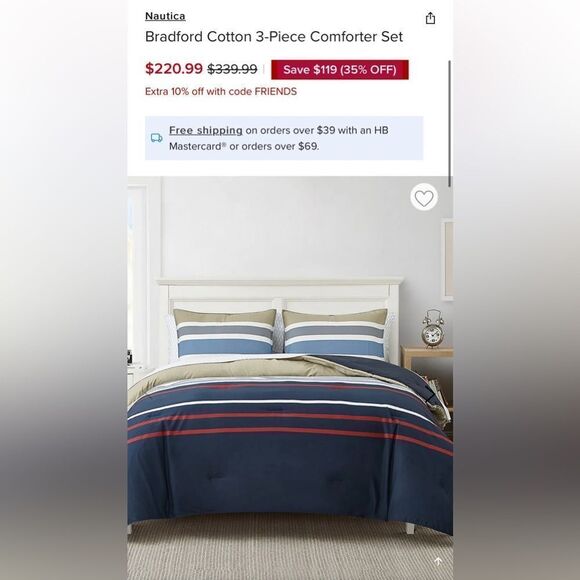 Nautica
Bradford Cotton 3-Piece comforter Set. NEW💎 - Picture 1 of 3